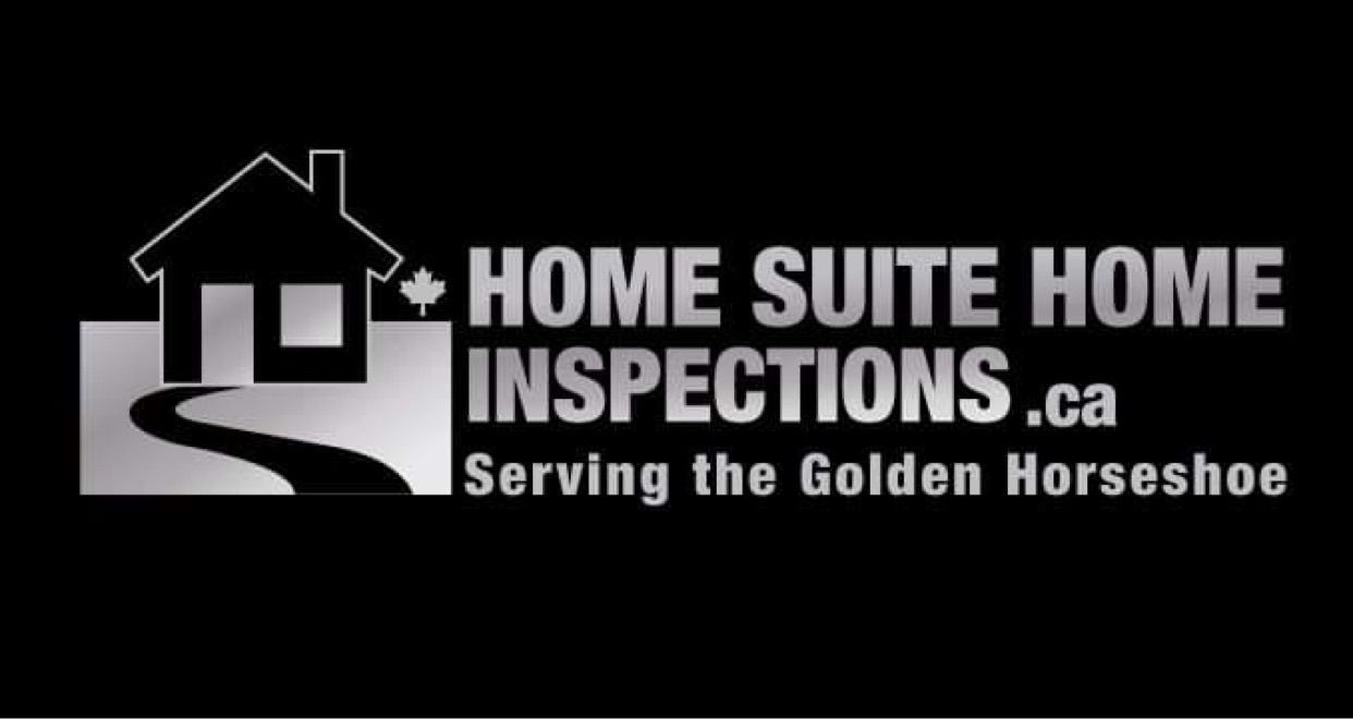 Logo for "Home Suite Home Inspections .ca" featuring a house, a road, and text "Serving the Golden Horseshoe."