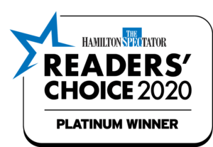 The hamilton spectator readers choice 2020 platinum winner logo