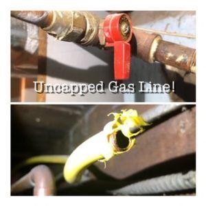 A picture of a gas line with the words 