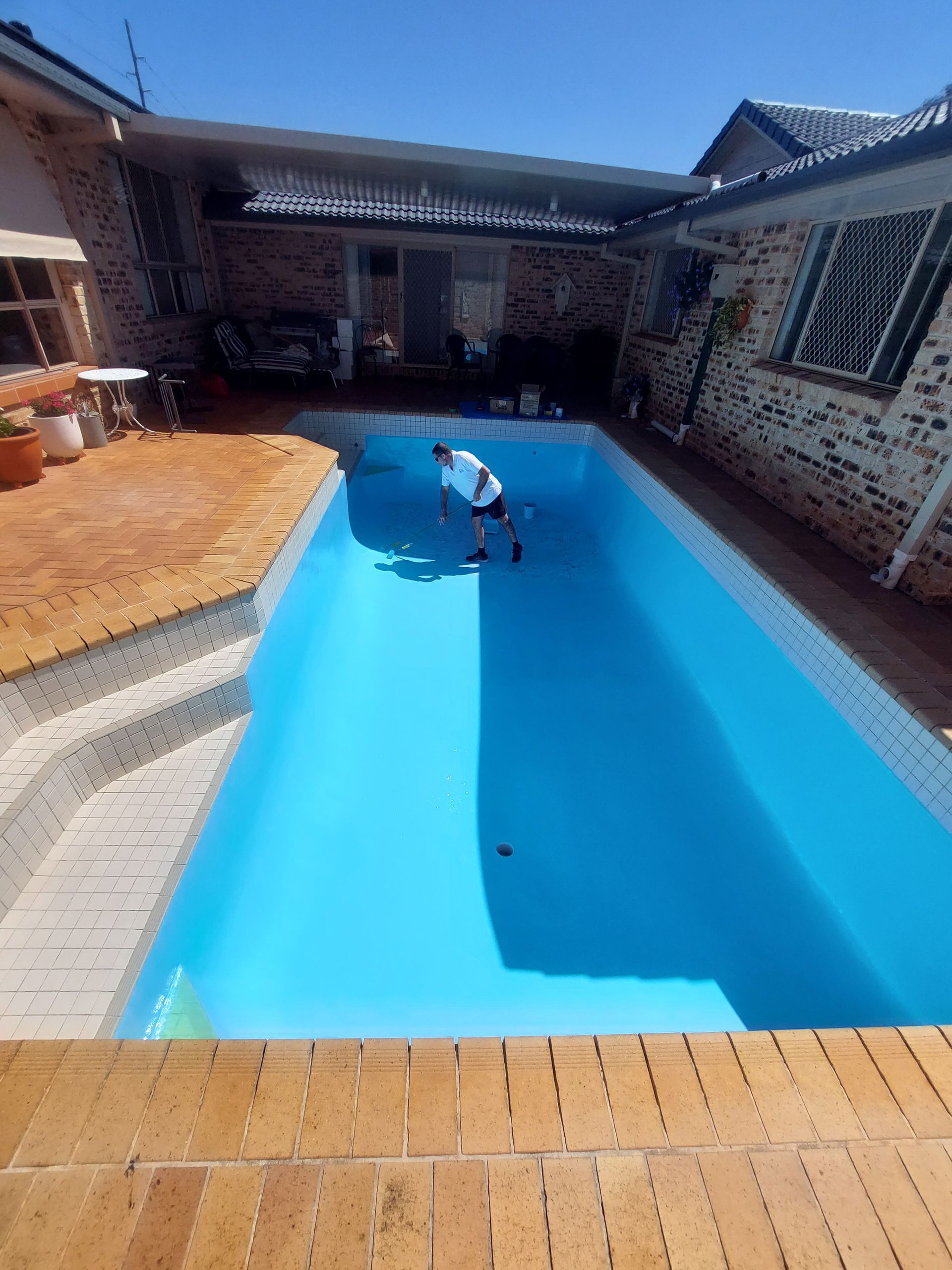 Pool With Blue Cover — Ballina Leak Detection & Swimming Pool Repairs in Ballina, NSW