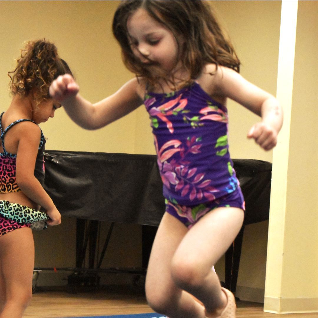 a girl doing gymnastics