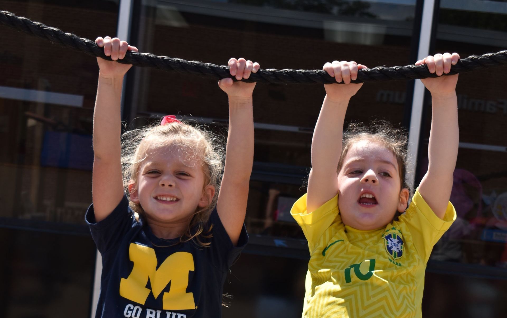 two girls on a playground