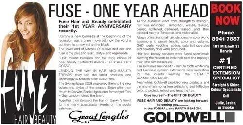 Fuse One Year Ahead — Specialised Hair Salon in Darwin