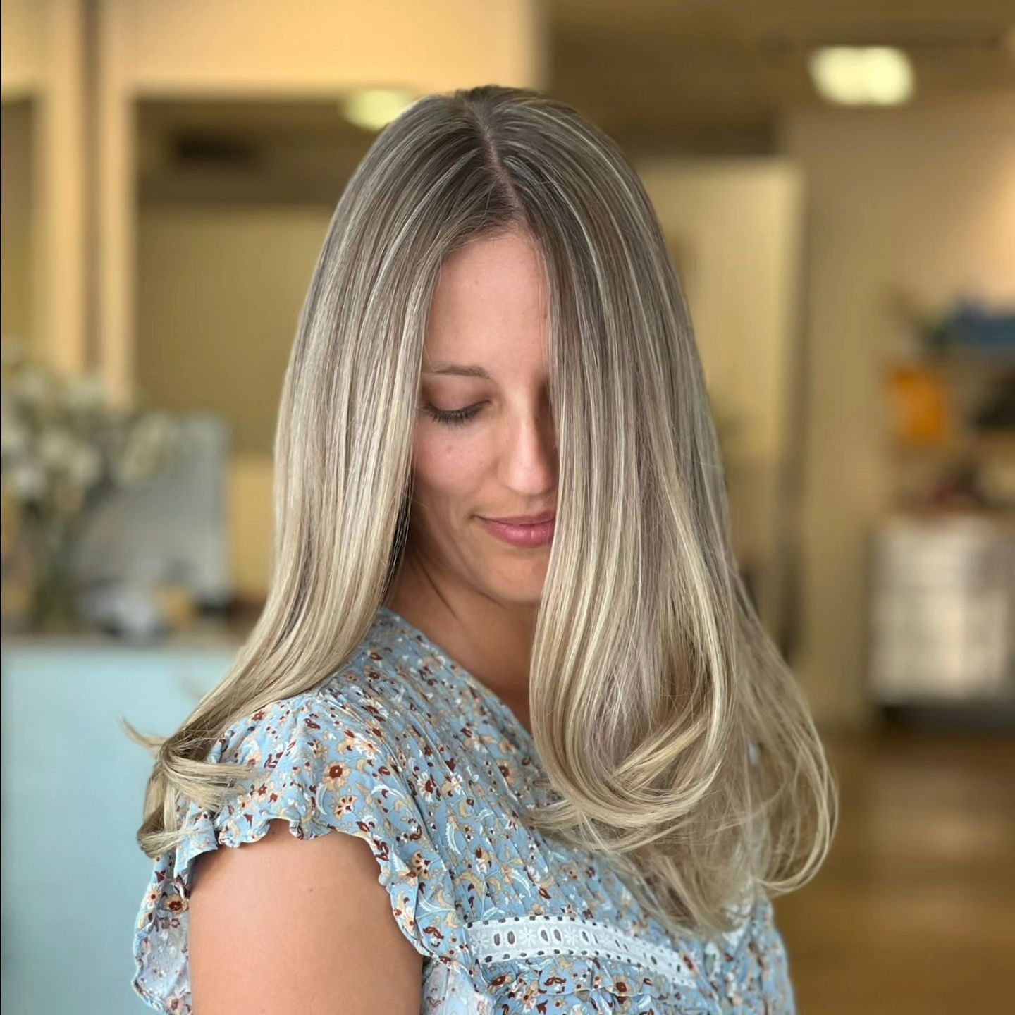 Woman blonde hair blow dry — Specialised Hair Salon in Darwin