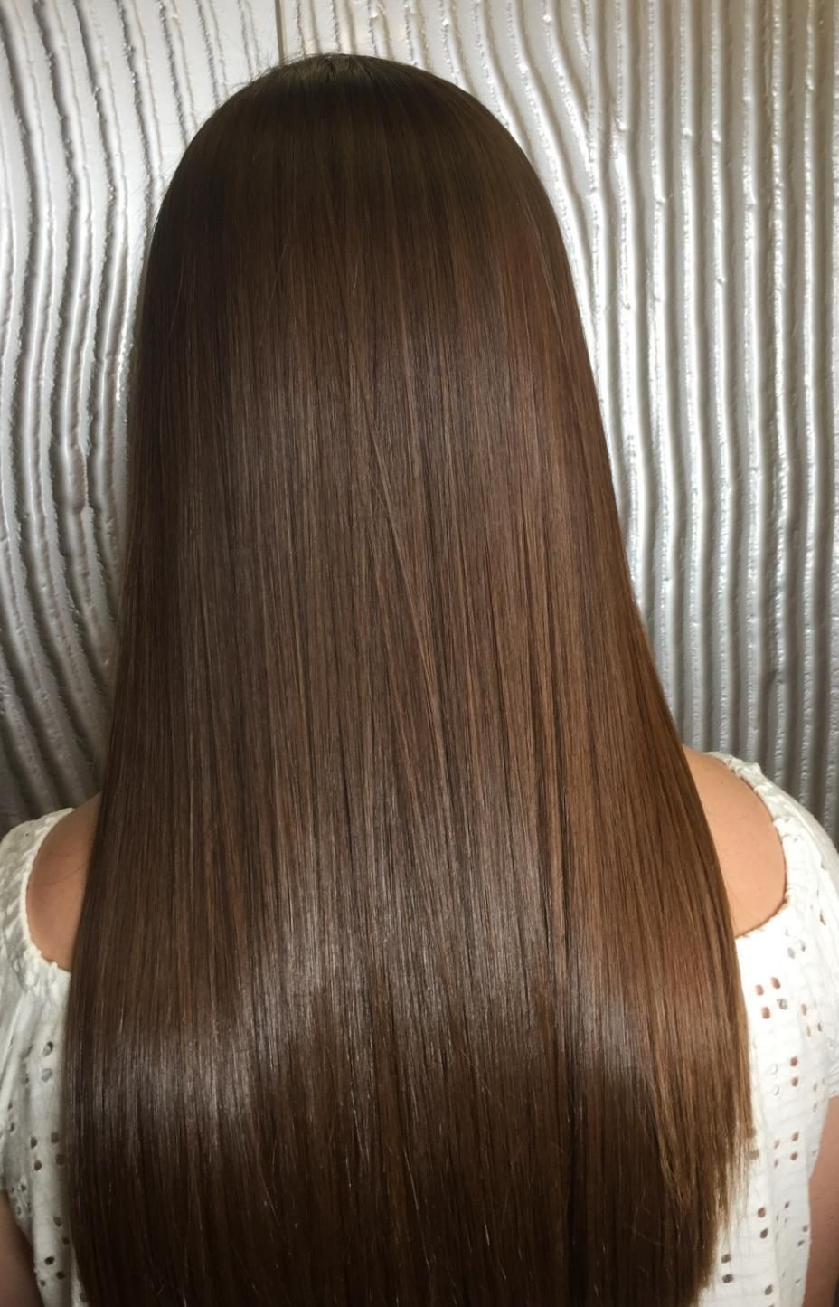 The Back Of A Woman 's Head With Long Brown Hair — Fuse Hair & Beauty In Darwin City, NT