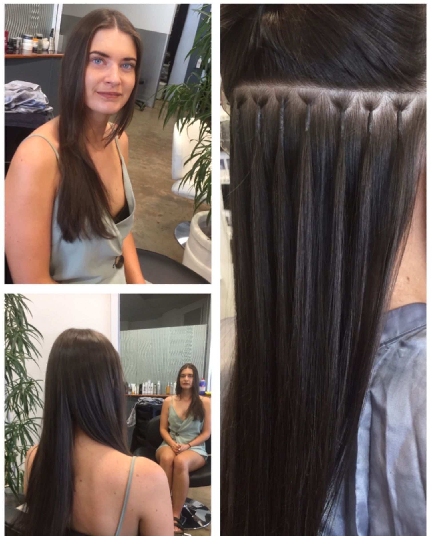 A Woman With Long Hair Is Getting Her Hair Done In A Salon — Fuse Hair & Beauty In Darwin City, NT