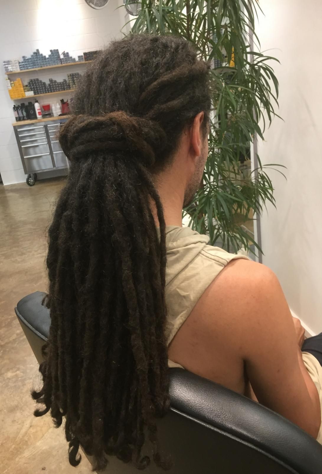 A Long Hair Women With A Brown Shirt — Fuse Hair & Beauty In Darwin City, NT