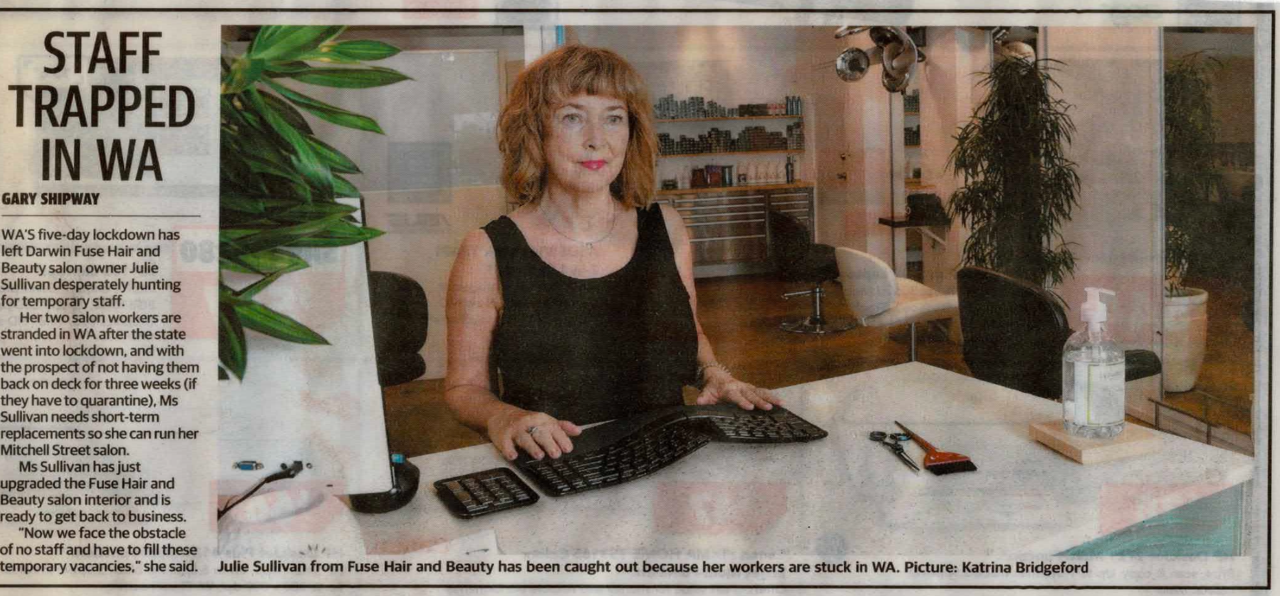 A Salon Owner Left High And Dry With Staff Trapped — Specialised Hair Salon in Darwin