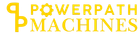 The logo for powerpath machines is yellow on a white background.