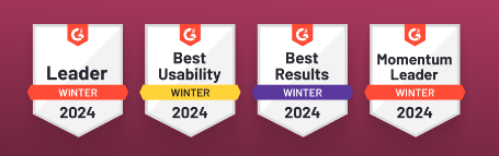 G2 overall leader, best usability, best results, momentum leader in winter 2024.