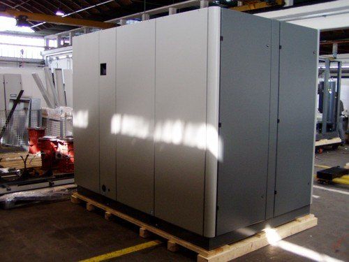 cabinet for industrial compressor with ventilation grill