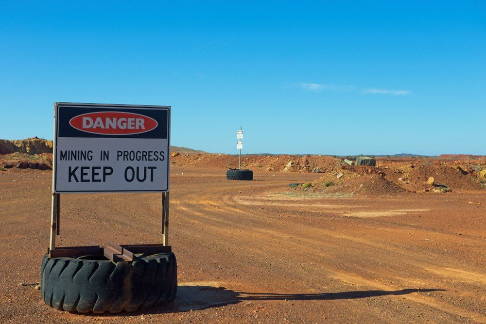 Danger Sign At Mining Site — Sign Shop In Paget, QLD