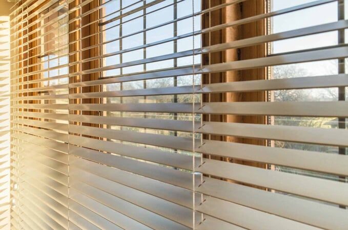 Sunlight through blinds — Draperies & Curtains Retail & Custom in Newton,MA