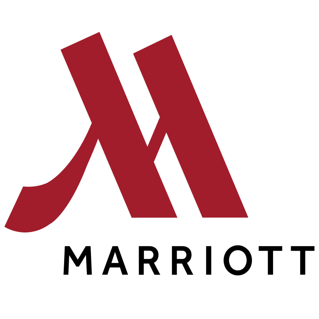 A red marriott logo on a white background