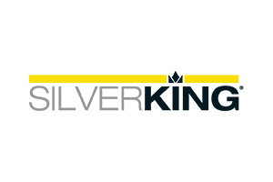 The silverking logo is yellow and black with a crown on it.