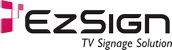 The ezsign logo is a tv signage solution company.