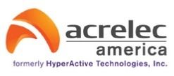 The logo for acrelec america formerly hyperactive technologies inc.