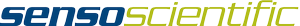 A blue and green logo for senso scientific