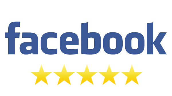 A facebook logo with five stars on it
