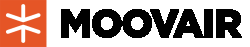 Le logo de Moovair présente un astérisque stylisé blanc sur un carré orange, à côté du texte noir MOOVAIR.