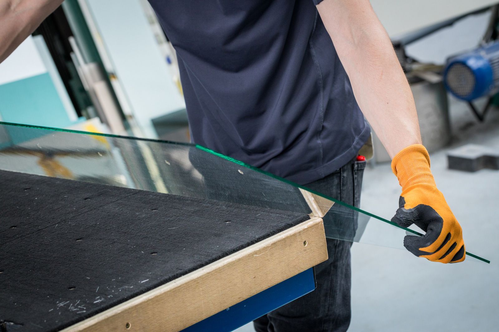 Worker Takes The Glass Off The Table — Pompano Beach, FL — All American Glass