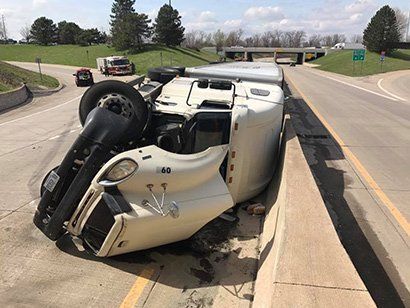 White Truck After an Accident — Dearborn, MI — Rusko’s Service Center