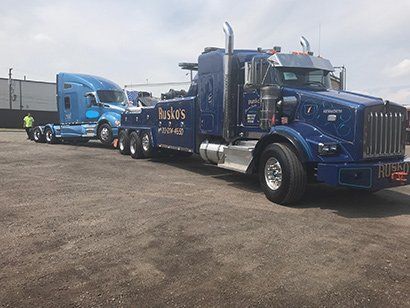 Blue Tow Trucks — Dearborn, MI — Rusko’s Service Center