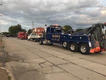 Towing Truck at The Roadside — Dearborn, MI — Rusko’s Service Center