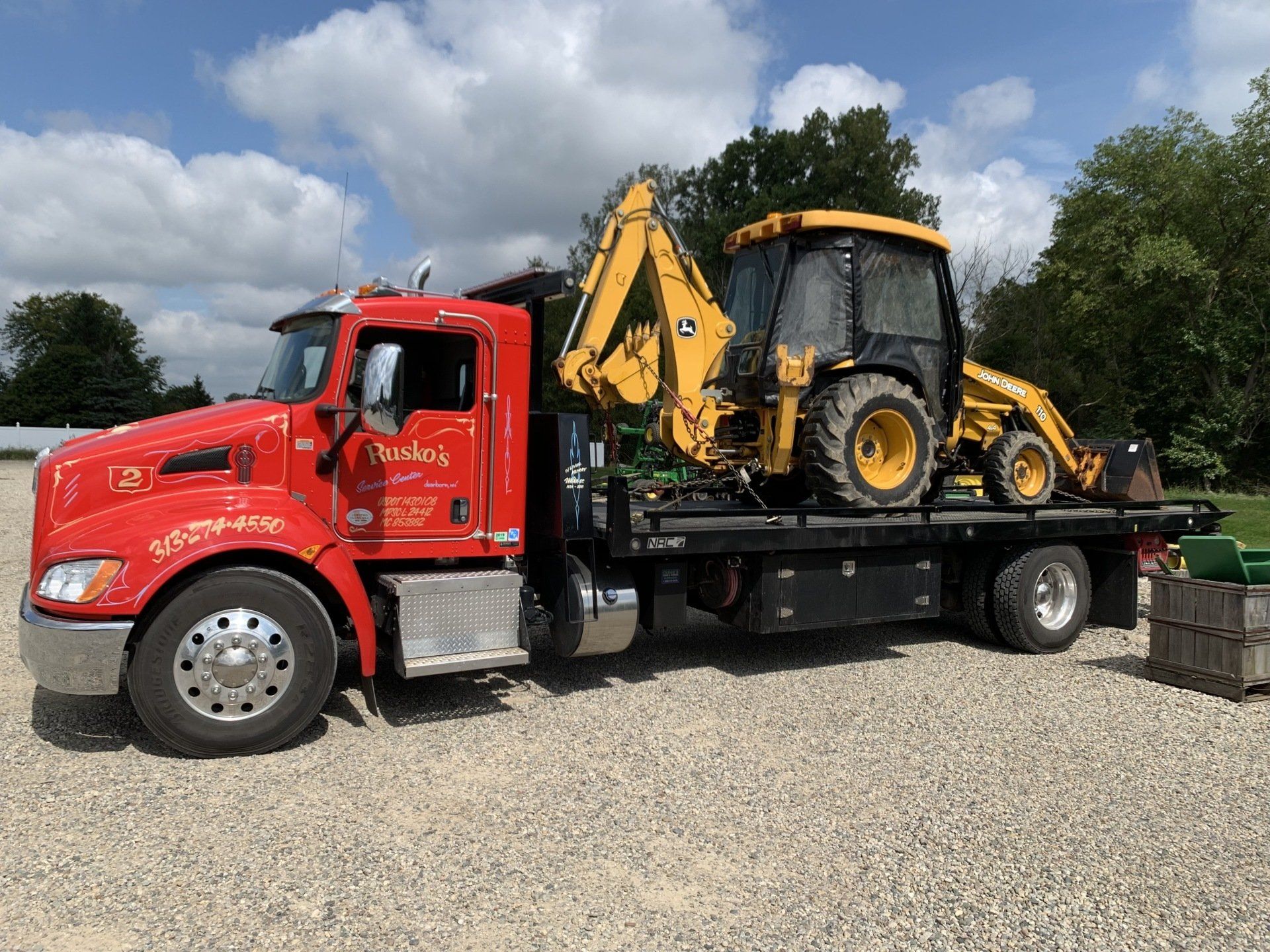 Red Towing Truck — Dearborn, MI — Rusko’s Service Center