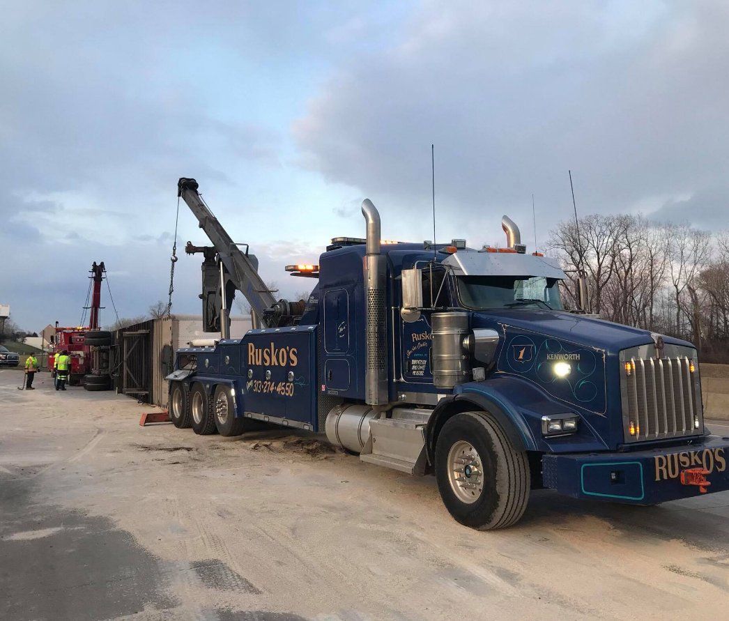 Rusko's Blue Tow Truck — Dearborn, MI — Rusko’s Service Center