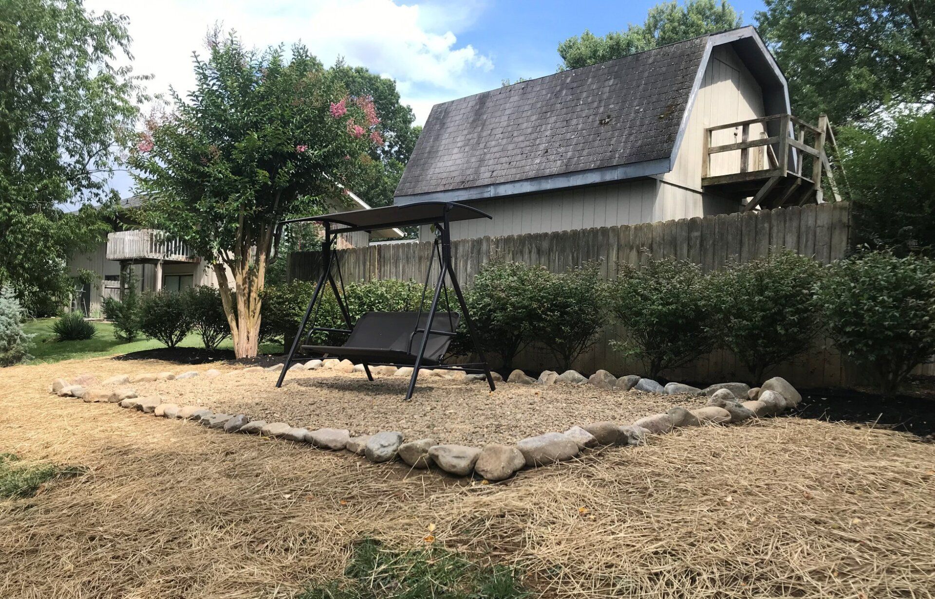 Wooden Swing Chair — Unicoi, TN — Ridge Land Gardens