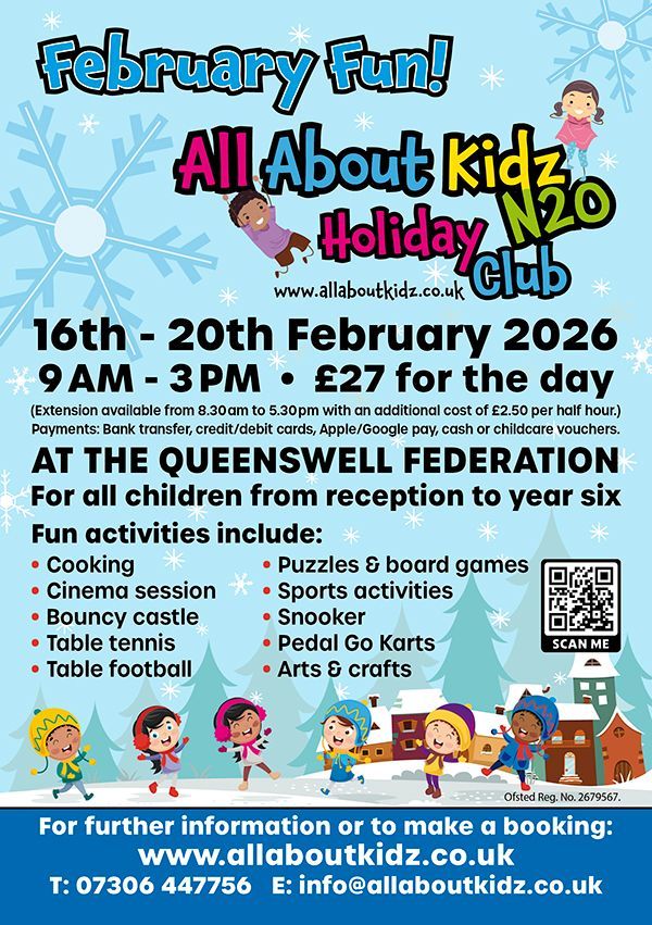 All About Kidz N20 Holiday Club
February 2025 flyer