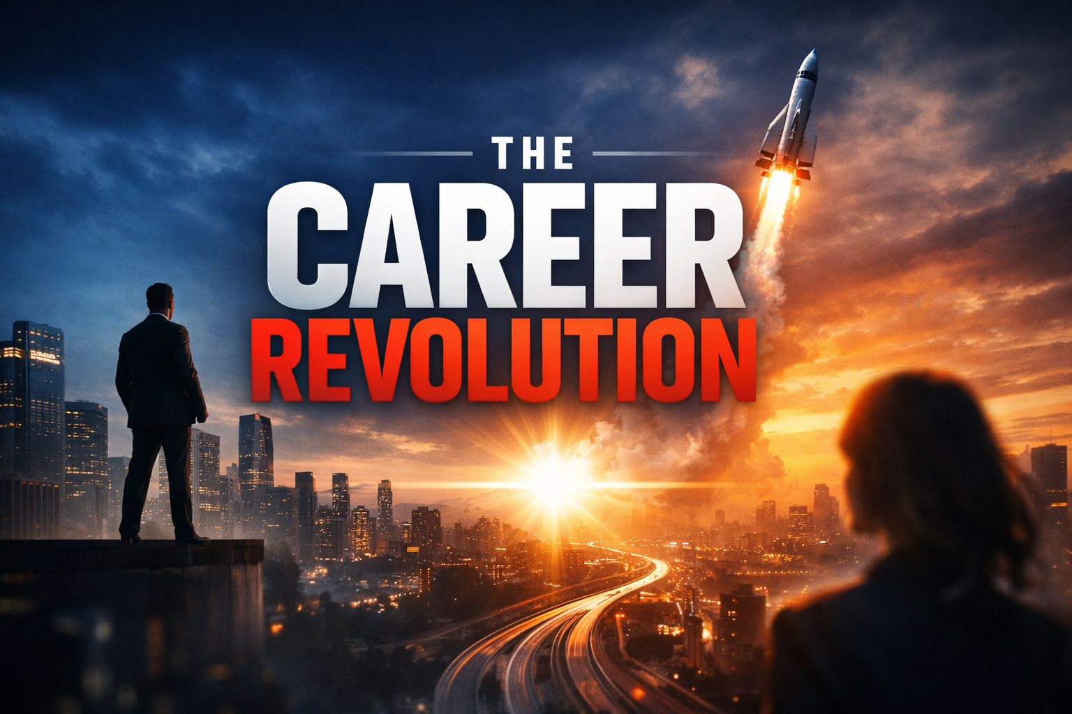 Pixelated graphic of person atop mountain reaching toward rainbow, text: 