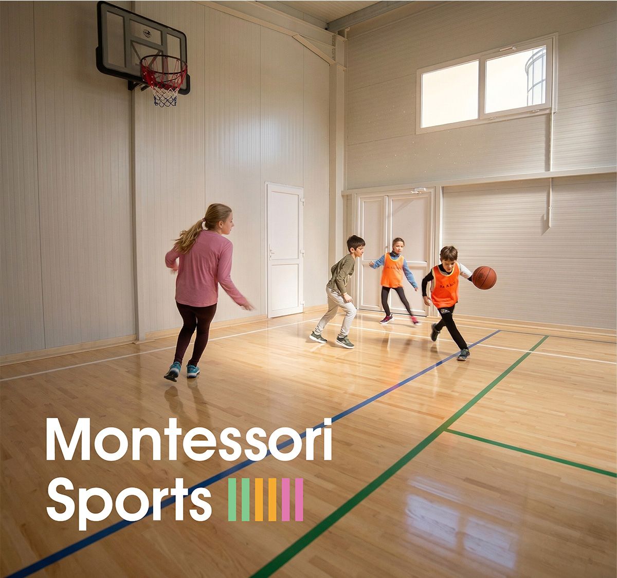 Una dintre salile de sport a Liceului Montessori Cluj