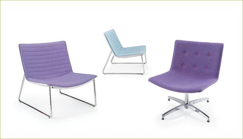 3 purple chairs