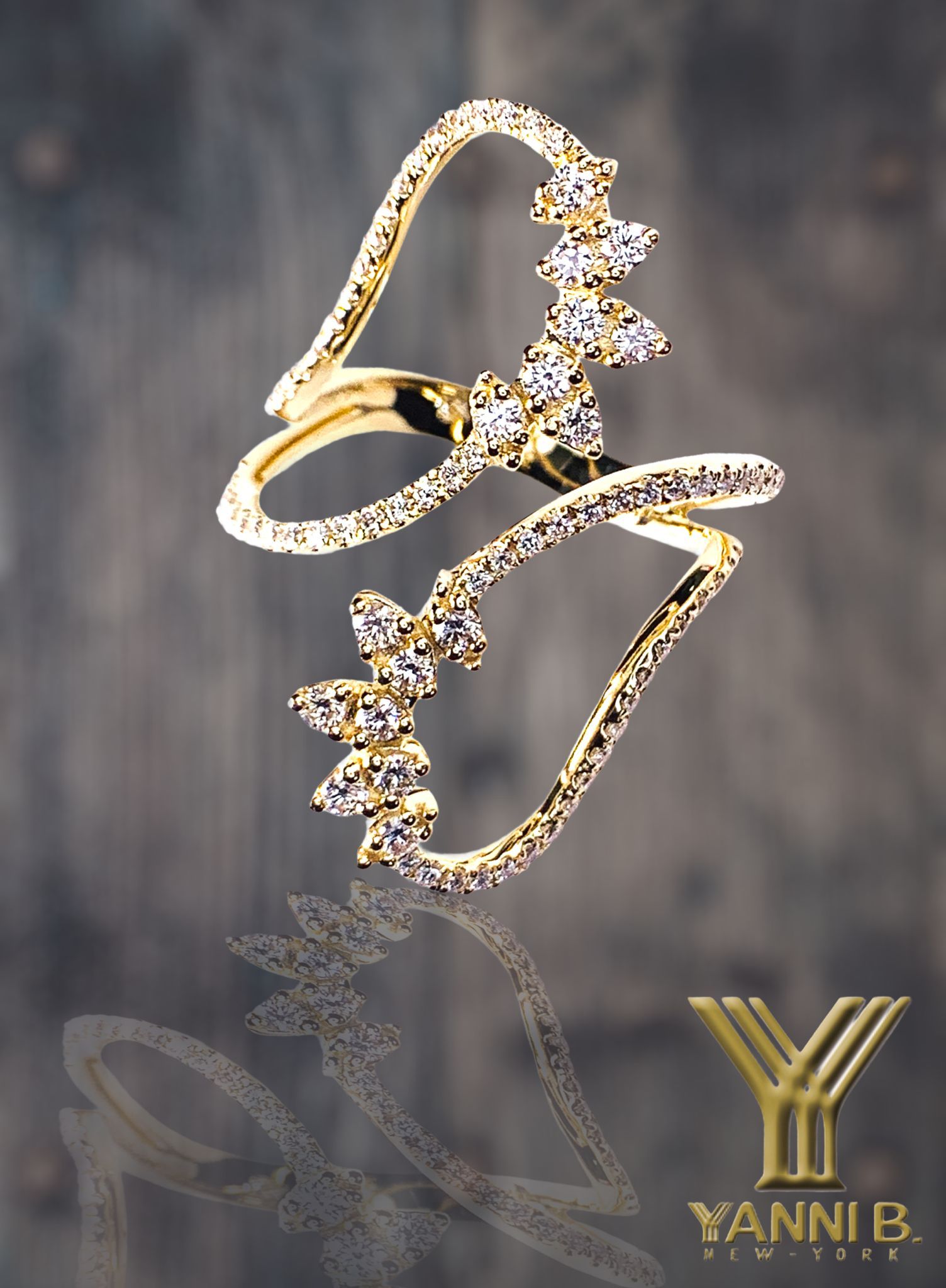 Custom Gold and diamond ring