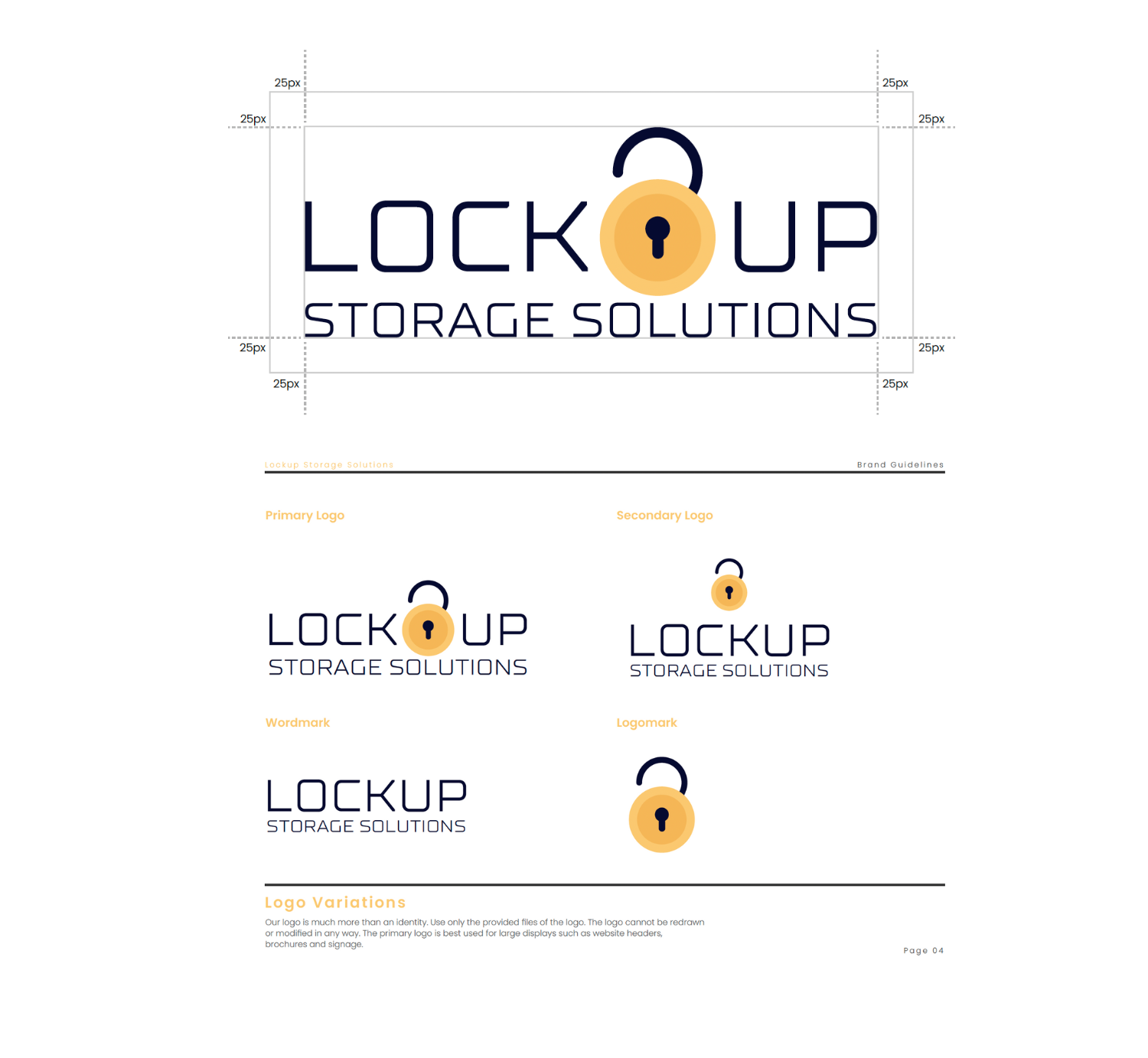 A logo for a company called lock up storage solutions