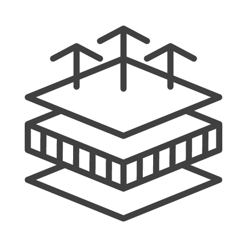 Icon of insulation representing SOUND CRAWLS's tailored solutions for optimal home warmth and efficiency.