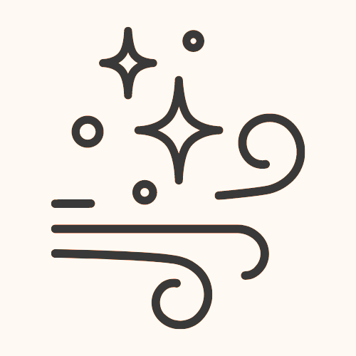 Clean air icon reflecting SOUND CRAWLS's promise for a spotless attic and the health benefits of pure, fresh air.