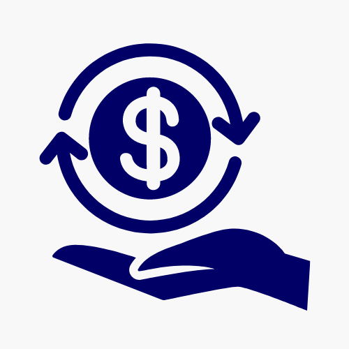 Money-saving icon symbolizing SOUND CRAWLS's cost-effective attic cleanout services for a pristine, efficient home.