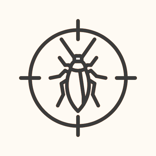 Pest targeted in crosshairs, showcasing SOUND CRAWLS's expert exclusion services for a pest-free home.