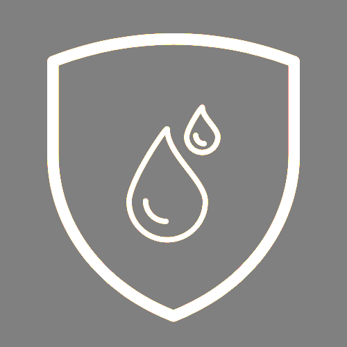 Shield encasing moisture, symbolizing SOUND CRAWLS's vapor barrier upgrades to protect homes from dampness.