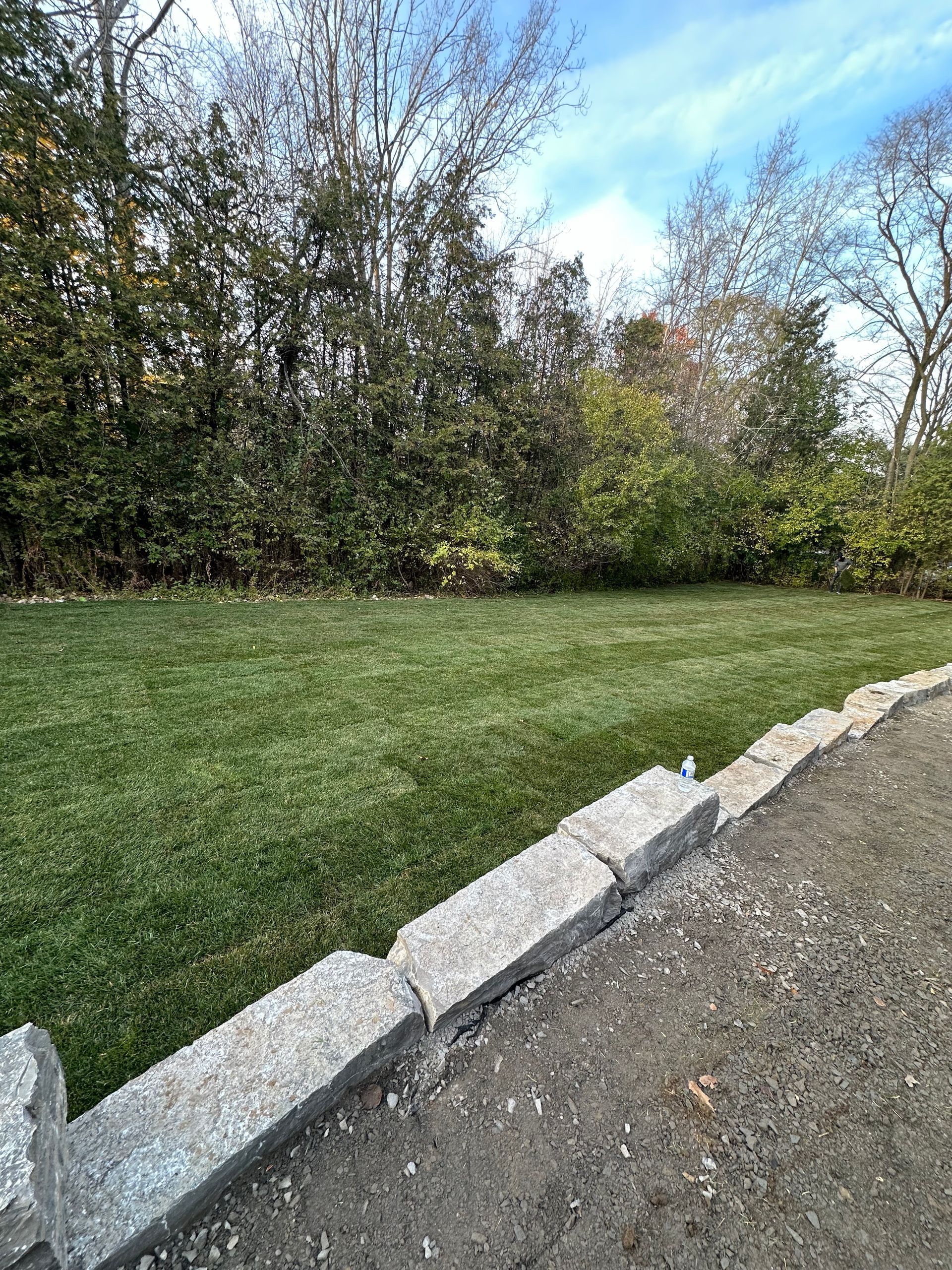 hardscaping elements outside a house