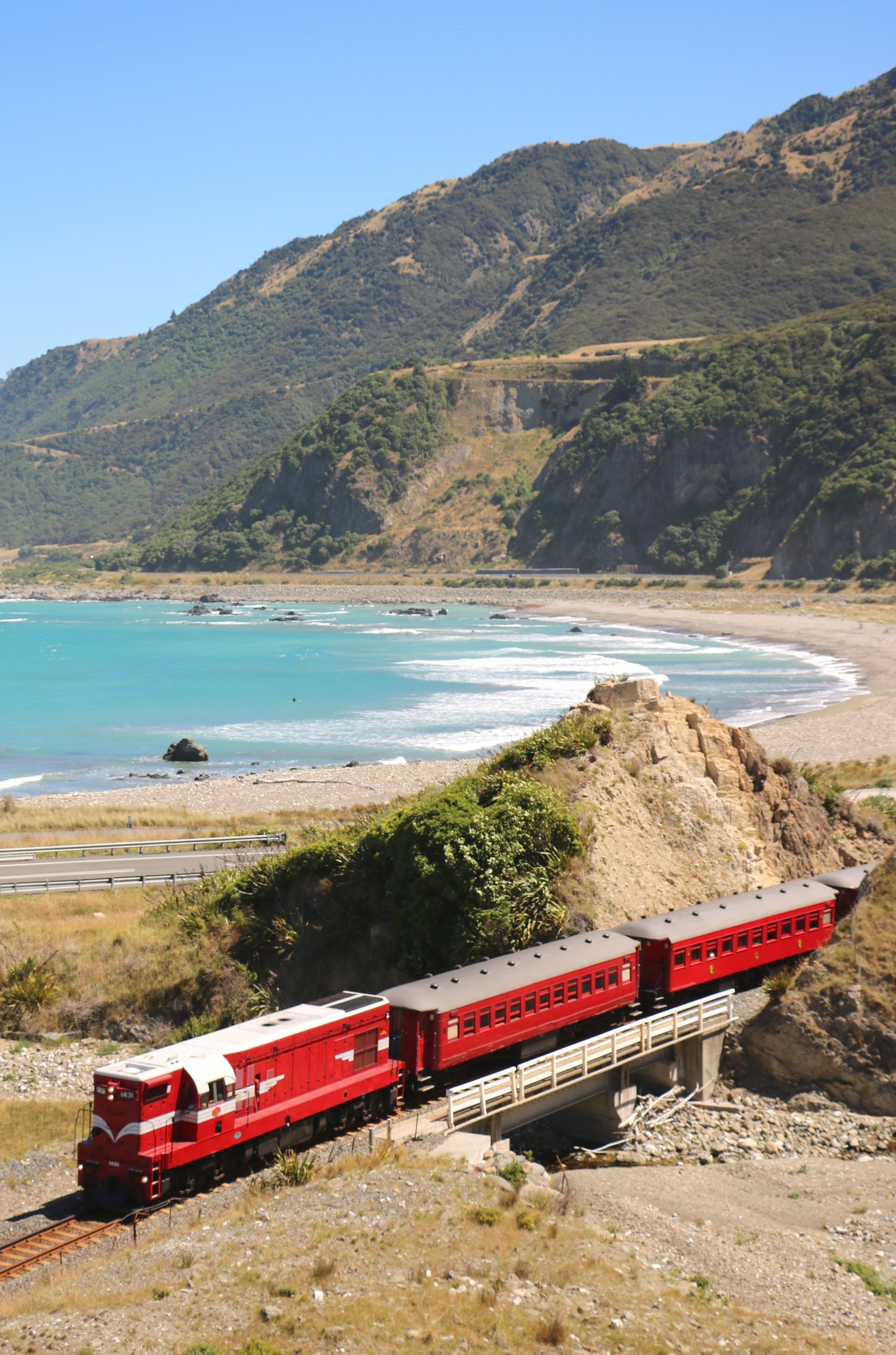 The Whale Train experience that Journeys form Marlborough through Kaikoura to Christchurch