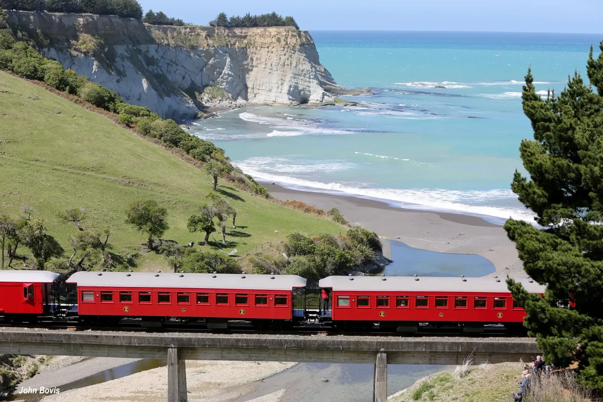 The Whale Train experience that Journeys from Christchurch through Kaikoura and back to Christchurch