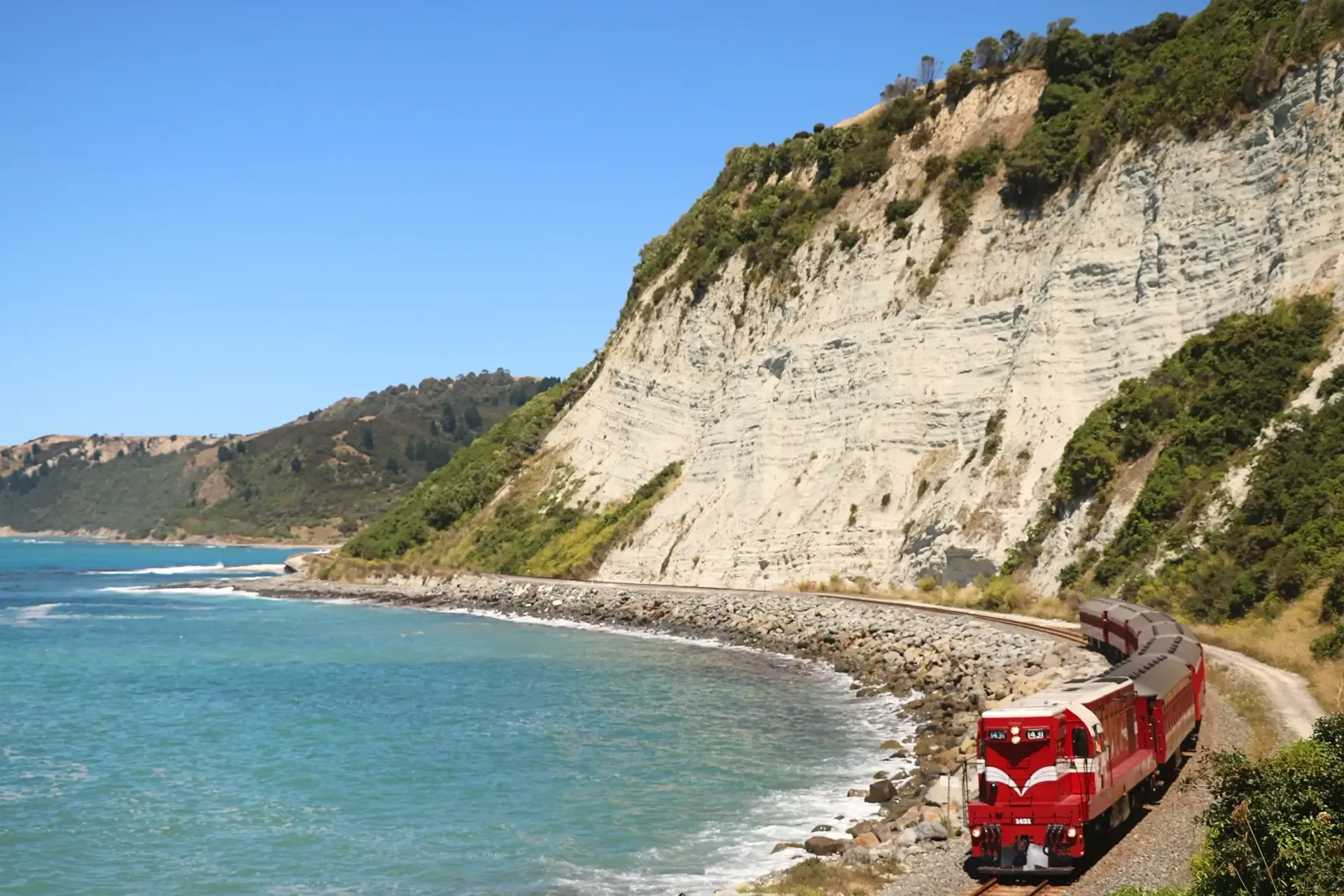 The Whale Train experience that Journeys from Christchurch through Kaikoura and back to Christchurch