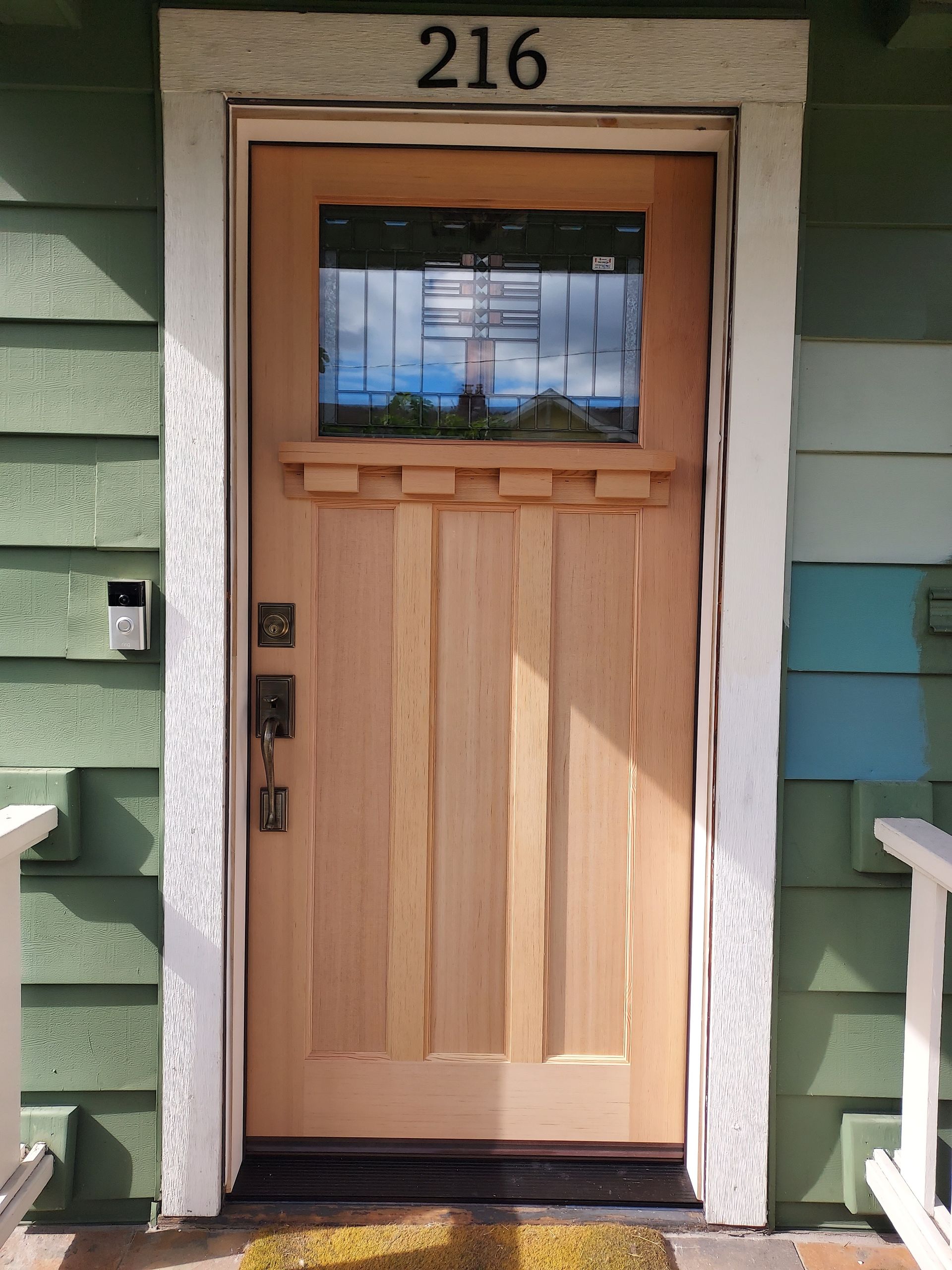 A door with the number 216 on it