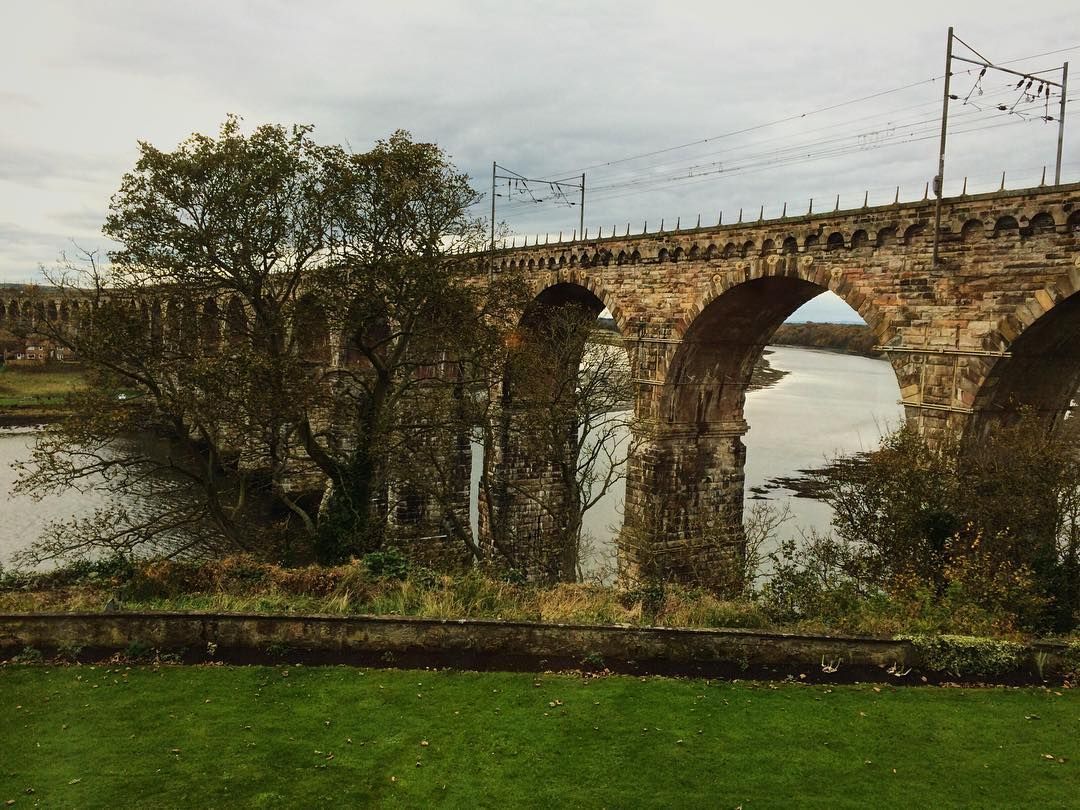 Railway bridge and river view 