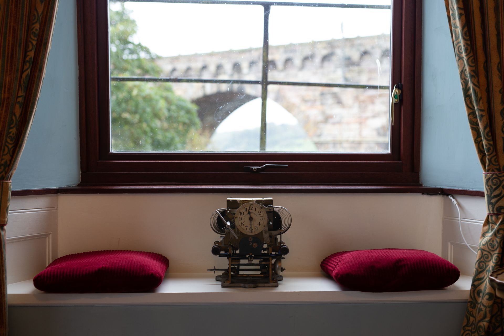 Window and Railway bridge view 