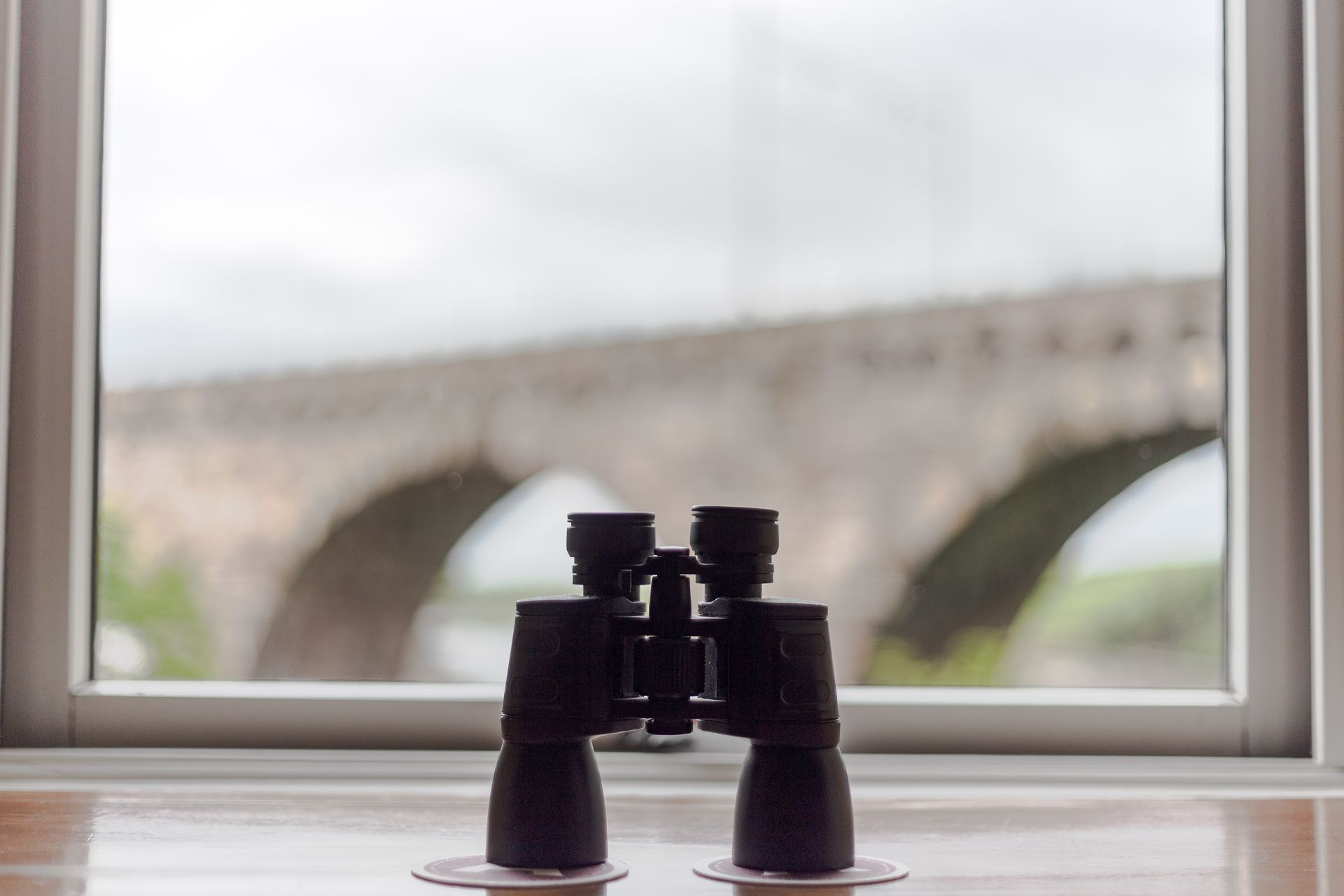 Binoculars at Window 